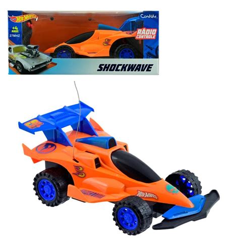 Carrinho Hot Wheels Laranja Shock Wave Controle Remoto No Shoptime