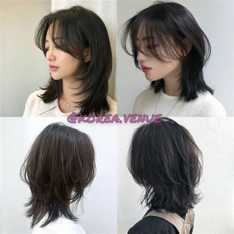 Корейский маллет женский Haircuts for medium hair Short hair cuts