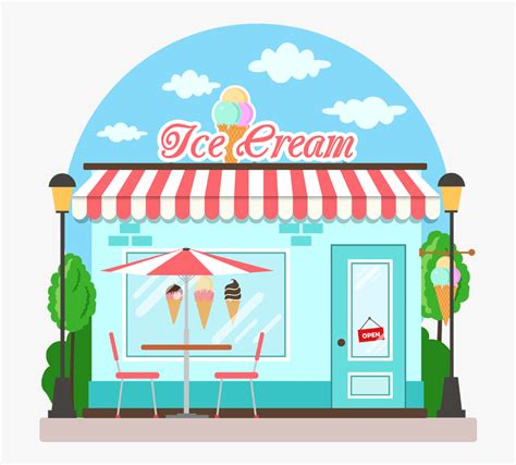 Ice Cream Store Vector , Free Transparent Clipart - ClipartKey