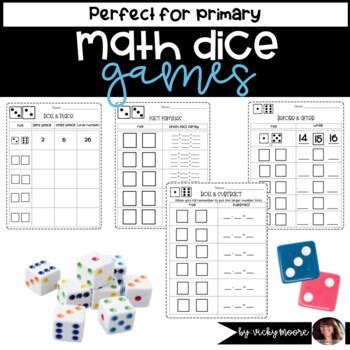 Math dice games by victoria moore | Teachers Pay Teachers