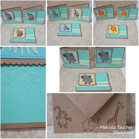 Safari Themed Thank You Cards Touchesoftaucherpapercrafts