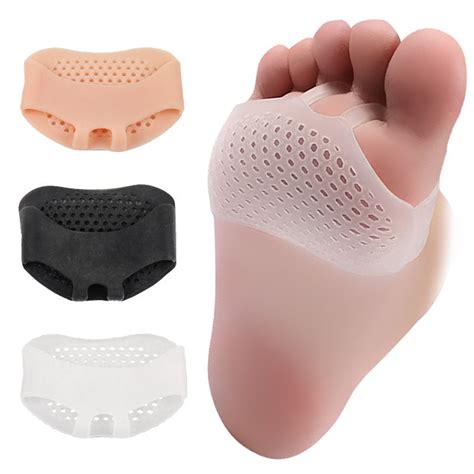 1pair Silicone Soft Half Pads Forefoot Invisible Gel Insoles High Heel Shoes Slip Resistant