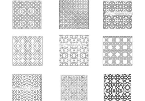 Decorative pattern DWG, free CAD Blocks download