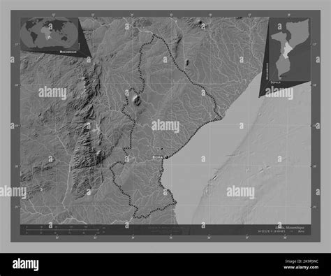 sofala province  mozambique bilevel elevation map  lakes