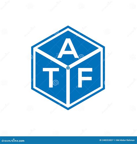 Atf Letter Logo Design On Black Background Atf Creative Initials