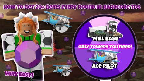 Roblox How To Get Gems EVERY Round In Hardcore TDS YouTube