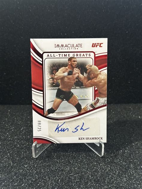 Panini Immaculate Ufc Ken Shamrock All Time Greats Auto Red