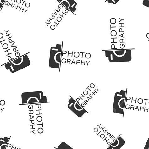 Seamless Camera Icon Pattern On White Background Zoom Camera Icon Image