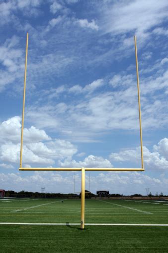 American Football Field Goal Posts Stock Photo - Download Image Now ...