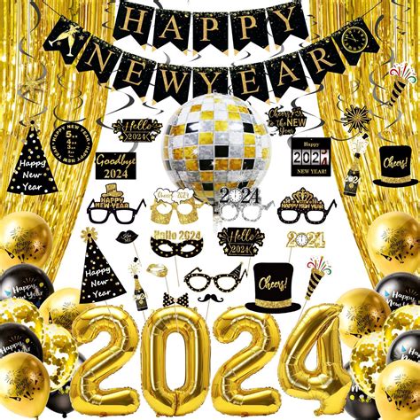 IZoeL Silvester Deko 2024 Silvesterparty Dekoration Set Happy New Year