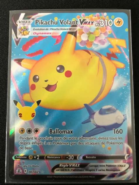 Carte Pok Mon Pikachu Volant Vmax C L Brations Ans Fr Neuve