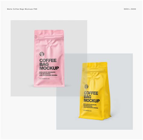 Matte Coffee Bags Mockups Psd On Behance