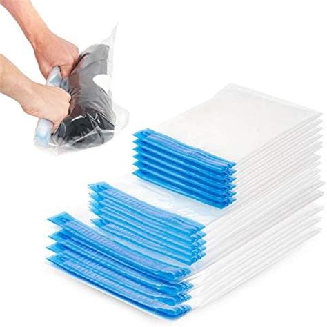 BRAMBLE 15 Premium Reusable Vacuum Storage Bags Travel Roll Up