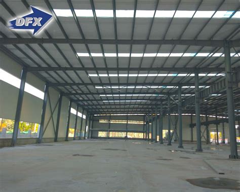 Large Span Prefab Colour Cladding Ready Made Industrial Steel Structure