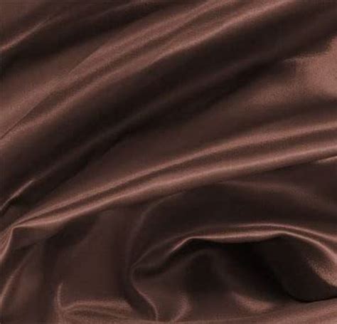 Brown Bridal Satin Fabric Silky Smooth Shinny Sold By Yard Inches