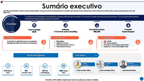 Os 10 principais modelos de resumo executivo de negócios que agregam