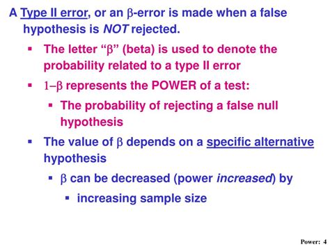 PPT Hypothesis Testing Type II Error And Power PowerPoint