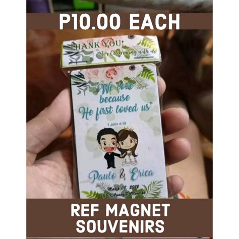 Ref Magnet Giveaways Souvenirs For Wedding Atm Size Min Of Pcs