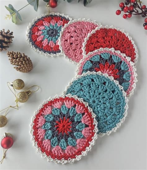 Christmas Coaster Crochet Pattern Free Annie Design Crochet