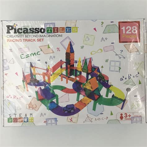 Picasso Tiles 128pc Race Track w/ 3 LED Cars – Act Your Age (or don't)