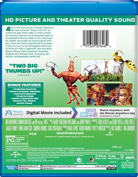 Buy Antz Blu-ray + Digital HD Blu-ray | GRUV