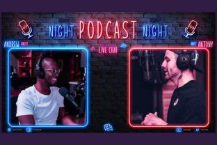 Neon Podcast Twitch Video Overlay Graphic By Sko4 Creative Fabrica