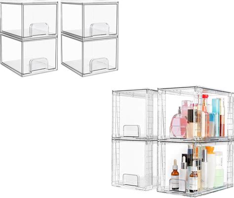 Amazon Vtopmart Pack Clear Stackable Storage Drawers And