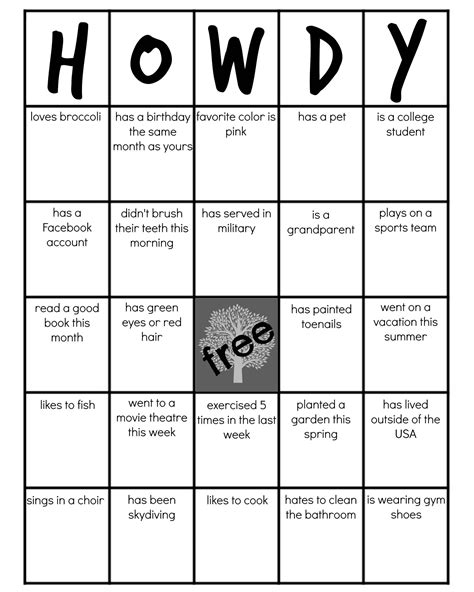 Printable Get To Know You Bingo Games