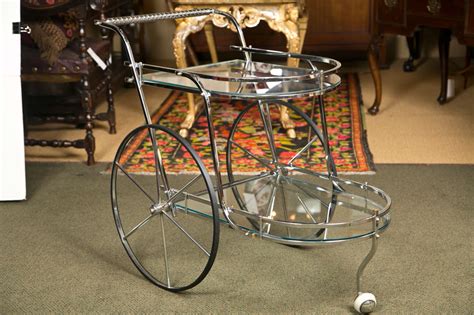 Chrome Bar Cart For Sale at 1stDibs