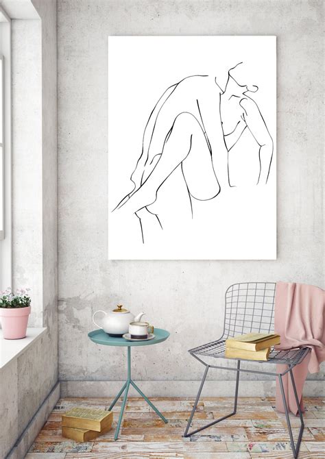Relationship Erotic Line Art | Sexual Wall Art | Minimalist Printable