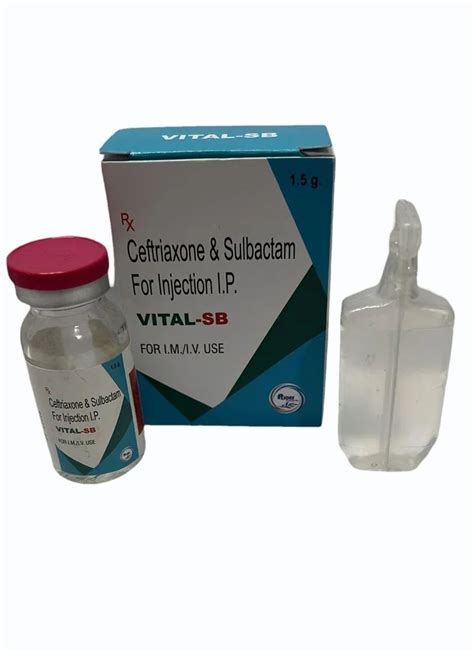 Ceftriaxone And Sulbactam For Injection IP Strength 1 5 Gm At Rs 198