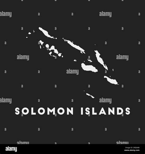 Solomon Islands Icon Country Map On Dark Background Stylish Solomon