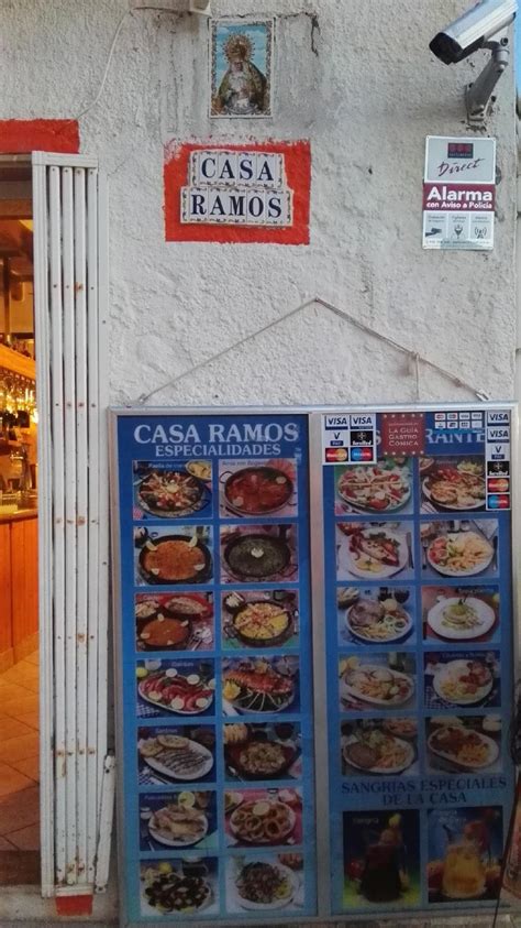 Menu at Casa Ramos restaurant, Tabarca, Partida de Tabarca Isla