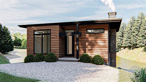 Modern Style Cabin Plan Rutledge Modern House Plans Modern Cabin