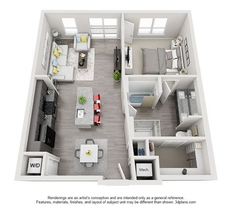 One Bedroom Floor Plan - A6 | Condo floor plans, Apartment layout ...