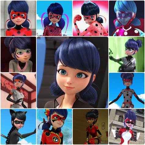 Marinette Dupain Cheng In All Forms Miraculous Ladybug Anime Ladybug