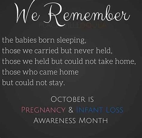 October Is Pregnancy And Infant Loss Awareness Month