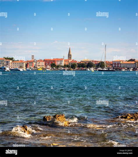 View Of Porec Skyline And Sea Istria Croatia Stock Photo Alamy