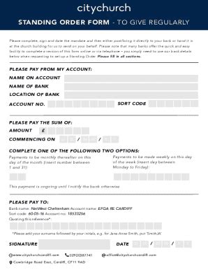 Fillable Online Standing Order Form One Box Fax Email Print Pdffiller