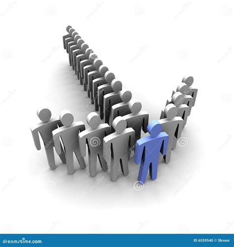 Leader And His Team Stock Illustration Illustration Of Teamwork 6559540