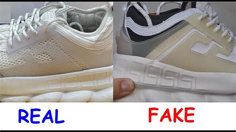 How To Spot Fake Versace Sneakers Real Vs Fake Versace Chain Reaction