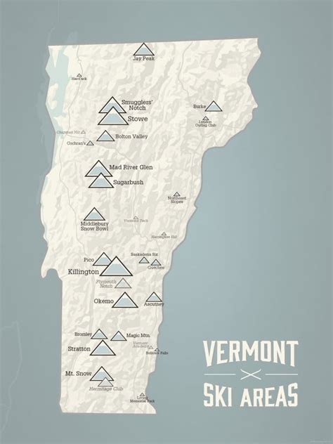 Vermont Ski Resorts Poster Map - Best Maps Ever
