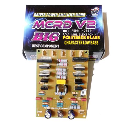 Kit Driver Power Mono Mcrd V Big Low Sub Booster Tingkat Fiber Vacco