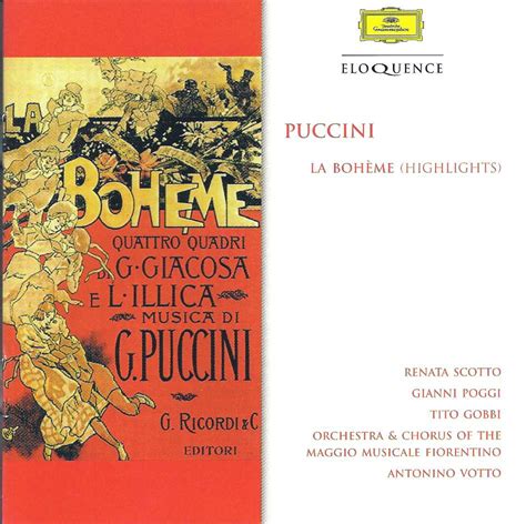 Release La Boh Me Highlights By Giacomo Puccini Renata Scotto