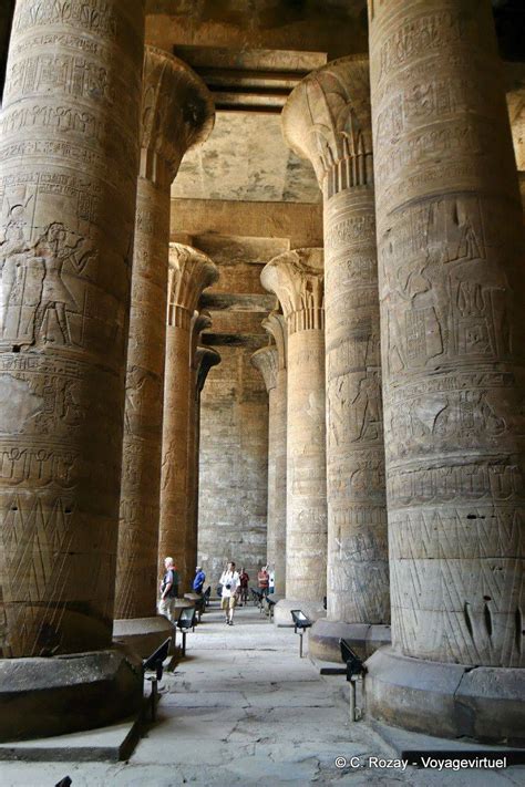 Span Of Columns In The First Pillared Hall Or Pronaos Temple Of Edfu