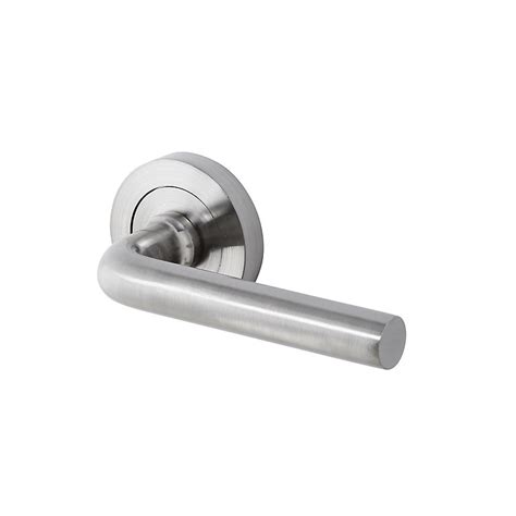 Colours Ayen Nickel Effect Aluminium Straight Latch Door Handle L120mm Diy At Bandq