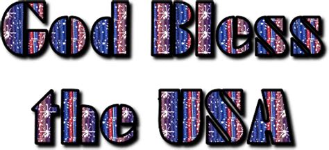 God Bless The Usa Glitter Text Animation 