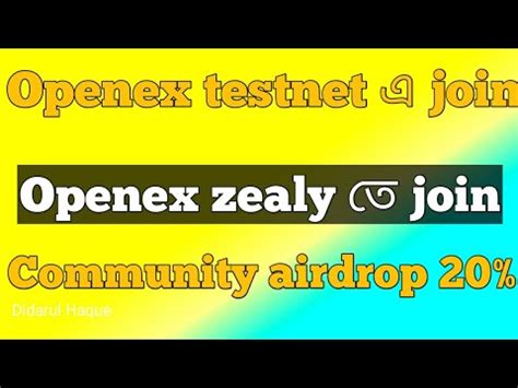 Openex Update Satoshi Openex Testnet Update Openex Zealy Airdrop