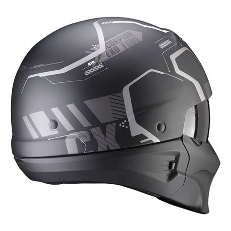 Kask Otwarty SCORPION EXO COMBAT EVO RAM BLACK SILVER Czarny Srebrny