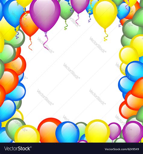 Balloons Frame Royalty Free Vector Image Vectorstock